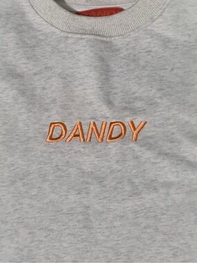 Dandy Worldwide Let’s Watch The Sunset Sweatshirt Gray Embroidered Size M